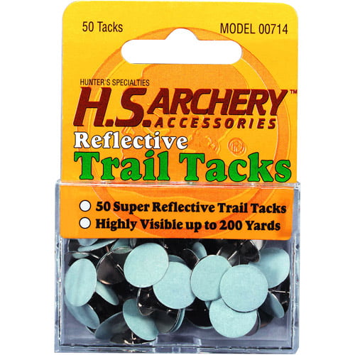 GSM PRT-50-W White Reflective 50-Pack Plastic Camping Hunting Trail Marker Tacks 