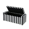 thumbnail image 6 of Hansel Black/White Velvet Storage Bench - Upholstered, 6 of 9
