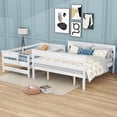thumbnail image 3 of Euroco Wood Twin XL over Queen Size Bunk Bed with Ladder, White, 3 of 14