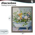 thumbnail image 4 of Stupell Industries Modern Vintage Bathtub Bouquet Overgrowth Brown Floating Frame Canvas Art, 17 x 21, by The Prints Vibe, 4 of 8