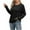 Black, variant on FAIWAD Womens Rib Knit Tops Crewneck Loose Fitting Long Sleeve Pullover Drop Shoulder Oversized Sweatshirts