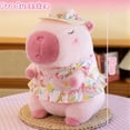 thumbnail image 2 of Peluche de peluche TITQWOP con forma de capibara rosa, 30 cm, para fiestas en la piscina, 2 of 7