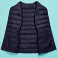 thumbnail image 6 of Karight Women's Lightweight Down Vest Collarless Button Down Puffer Vests Sleeveless Quilted Jacket Waistcoat with Pockets, 6 of 8