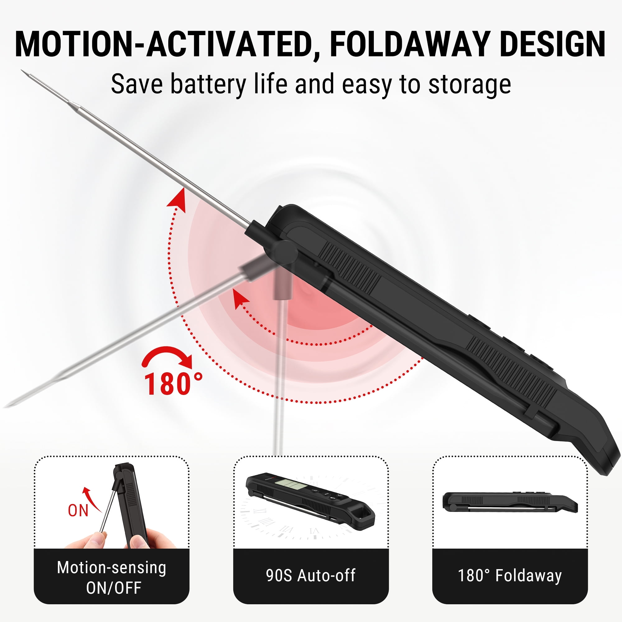 ThermoPro 2-in-1 Infrared Thermometer & Instant Read Meat Thermometer for Grilling BBQ Pizza Oven