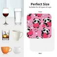 thumbnail image 6 of Vsdgher Panda Heart Valentine Pink Leather Coasters for Drinks, Durable Drink Coasters 4 Set for Tabletop Protection, Luxurious Home Décor and Housewarming Gift ( {designName})Square, 6 of 6