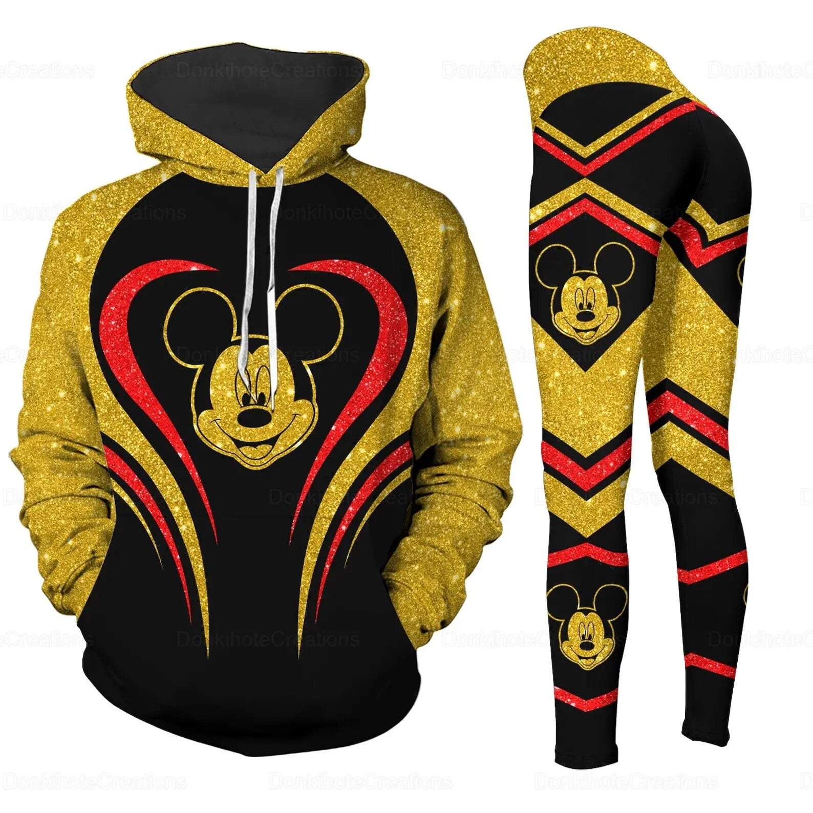 Mickey Mouse 3D Hoodie Women s Hoodie Set Mickey Yoga Pants Sweatpants Women s Disney Yoga Hoodie Leggings Fashion Tracksuit