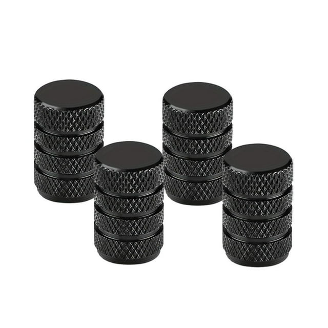 4 Pack Tire Valve Caps, Anodized Aluminum-Plastic Composite Tire Valve Caps with Integrated Plastic Sleeve, Universal Fit,Suitable for Cars, Trucks, and Motorcycles