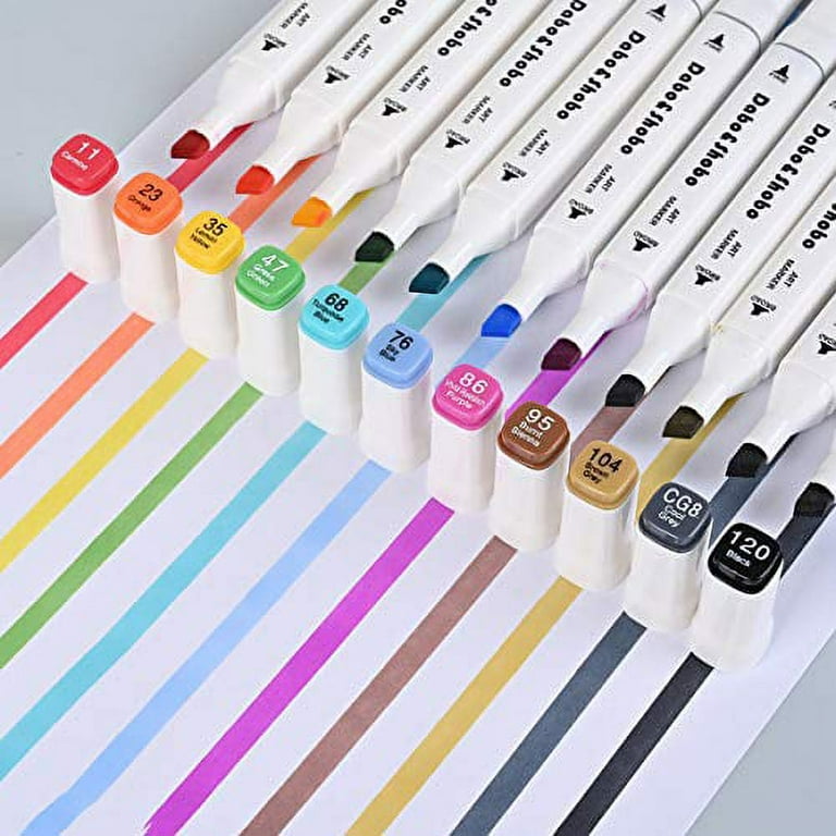 MMFB Alcohol Markers, Dual Tips Permanent Art Markers - 1MM Fine and 6MM  Chisel Tips []
