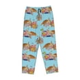 thumbnail image 4 of Naloa Turtles And Corals Print Women’s Ultra-Soft Comfy Pajama Lounge Pants with Pockets & Drawstring, 4 of 8