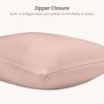 thumbnail image 4 of Bioweaves 100% Organic Cotton Body Pillow Cover for Body Pillowcases 300 Thread Count Soft Sateen Weave GOTS Certified with Zipped Closure - 21" x 54", Dusty Rose, 4 of 9