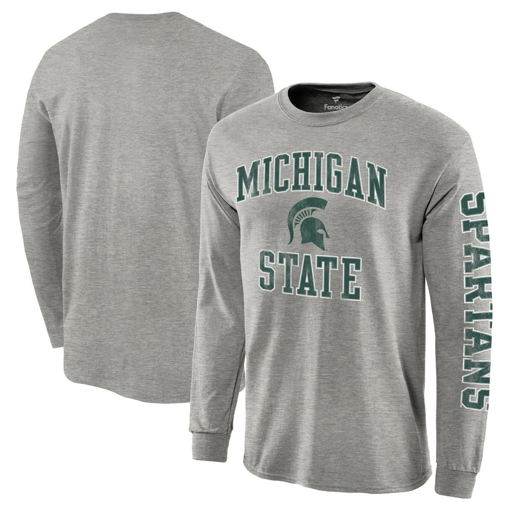Michigan State Spartans Fanatics Branded Distressed Arch Over Logo Long ...