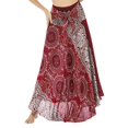 thumbnail image 2 of JINMGG Womens Plus Size Clearance $5 Women Long Hippie Bohemian Gypsy Boho Flowers Elastic Floral Hlater Skirt Red M, 2 of 7