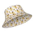thumbnail image 2 of Kll Bees And Flowers Bucket Hat For Women Men Packable Travel Beach Sun Hat Outdoor Rave Accessories Reflective Fisherman Cap, 2 of 9