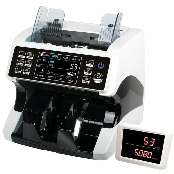 Contadora de Billetes Por Denominaciones Multidivisa Automatica Touch KISHNELL Diamond