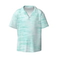 thumbnail image 4 of Uemuo Blue Bright Pattern Cotton Linen Short Sleeve Shirts,Casual Lightweight Button Down Shirts,Vacation Beach Summer Tops-Medium, 4 of 7