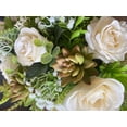 thumbnail image 4 of Arreglo floral rosa blanca artificial, 4 of 5