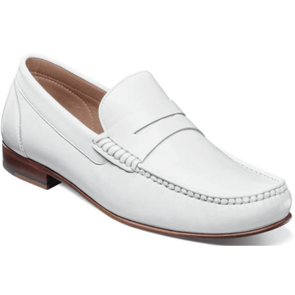Florsheim Florsheim Mens Shoes Beaufort Moc Toe Penny Loafer White