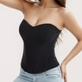 thumbnail image 5 of TAIAOJING Women Elegant Vintage Cap Sleeves Brocade Bustier Corset Shapewear Tops, 5 of 7