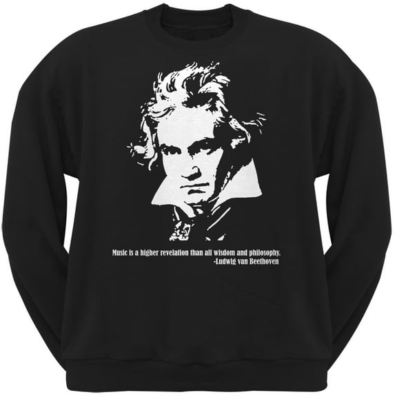 Beethoven Black Adult Sweatshirt