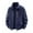 Blue, variant on hoksml Men's Plus Size Solid Color Fleece Lined Jacket Full Zip Windproof Stand Collar Outdoor Coat with Pockets Casual Hiking Zip-Up Insulator Outwear M-5XL