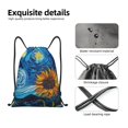thumbnail image 5 of Bingfone Starry Night Sunflower Field Drawstrings Backpacks Bags for Men Women Gym Drawstrings Bag-Medium, 5 of 8