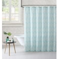 thumbnail image 4 of Shower Curtain with Antimicrobial Odor Protection - Aqua Paisley - 72x72, 4 of 4