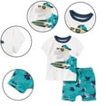 thumbnail image 4 of LYMAYTER 2PCS Toddler Kids Boys Summer Cartoon Shorts Set Outfits Baby Casual T-Shirts and Shorts Set for 2-8 Years Old, 4 of 9