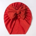 thumbnail image 2 of Splozh Baby Hats Newborn Boy Stretchy Soft Knot Headbands with Hair Bows Head Hair Accessories for Newborn Baby Girls Infant,Red,0-2 Years, 2 of 4