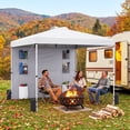 thumbnail image 4 of Costway Pop up Canopy Tent with Sidewall, 6 Pockets, Instant Setup Commercial Gazebo White, 4 of 10
