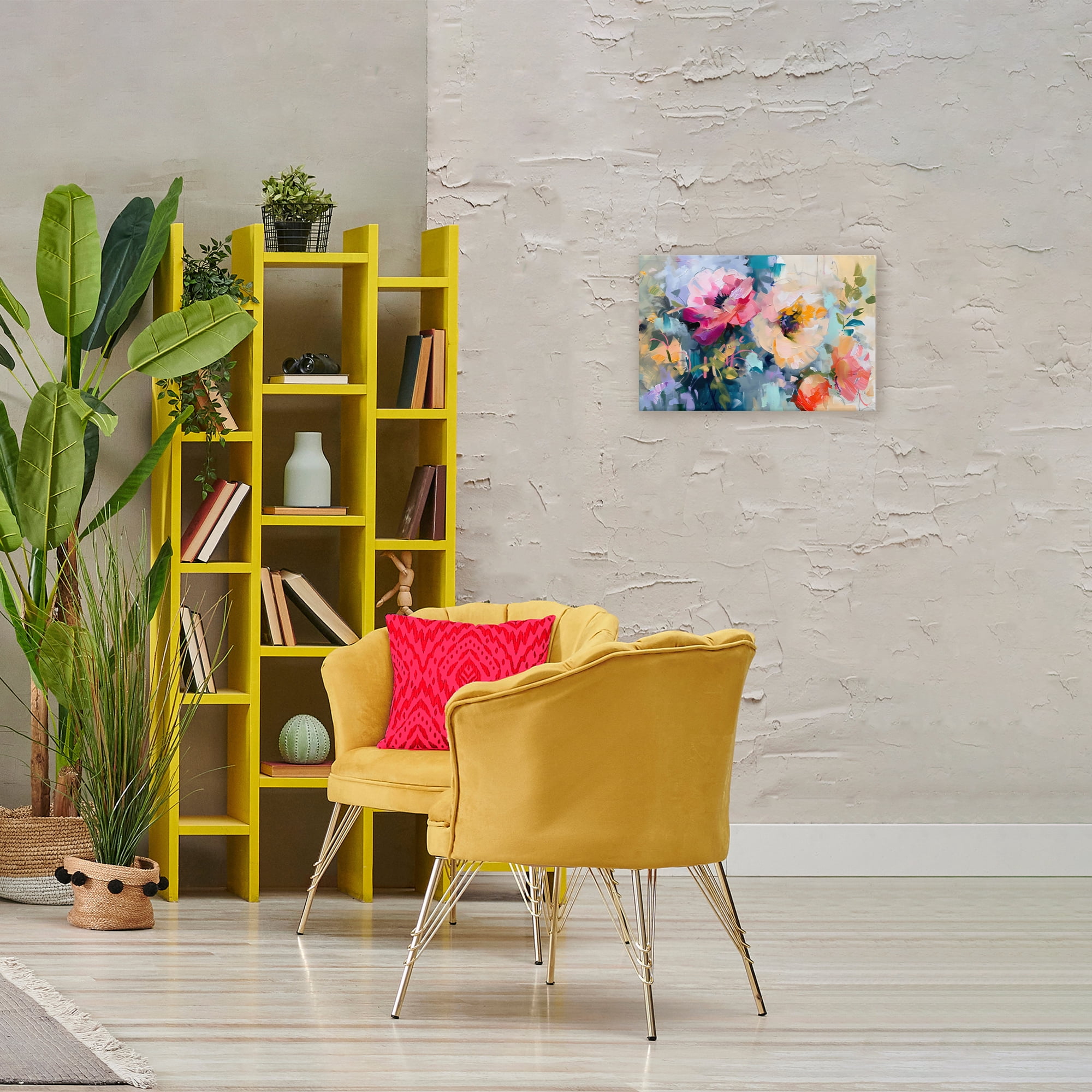 Stupell Industries Vibrant Florals Brushed Abstract Canvas Wall Art, design by Creative Studio