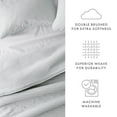 thumbnail image 4 of Noble Linens 3 Piece Light Gray Stripe Stitch Quilt Set, Twin / Twin XL, 4 of 6