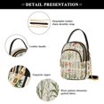 thumbnail image 4 of FORMRS Crossbody Bag for Women Quilted Travel Shoulder Cell Phone Purse with Chain Strap Handbag, Beige Wildflowers, 4 of 7