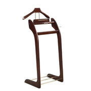 Proman Products Wardrobe Valet with Brass Hardware - Walnut