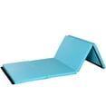 thumbnail image 1 of Soozier PU Exercise Gym Mat Stretching Yoga Sport Tumbling Pad Light Blue, 1 of 9