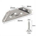 thumbnail image 3 of 100 Piezas Universal Conector de Esquina de Muebles Esquina de Acero Inoxidable Esquina Brace con Tornillos Soportes de Estante de Ángulo de Servicio Pesado, 3 of 5