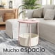 thumbnail image 5 of VASAGLE Mesa Auxiliar, Mesa Lateral Redonda con Cesta de Tela, Mesita de Noche, Estilo Moderno, Rosa Pastel y Blanco Nube, 5 of 6
