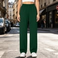 thumbnail image 3 of Lamiy Sweatpants Women Fall Winter Casual Workout Running Trousers Straight Elastic High Waist Comfy Joggers Pants,Army Green,XXXXXL, 3 of 9