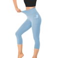 thumbnail image 4 of Kaemgyyd Women's Capri Yoga Pants with Pockets Soft Comfortable High Waisted Legging Casual Stretchy Workout Sport Capris Activewear, 4 of 6