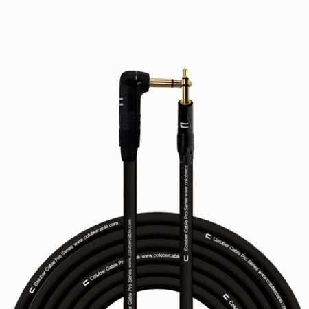 Coluber Cable - Right Angle 1/4" TRS to 3.5 TRS Male - Pro 3-Pin Connector
