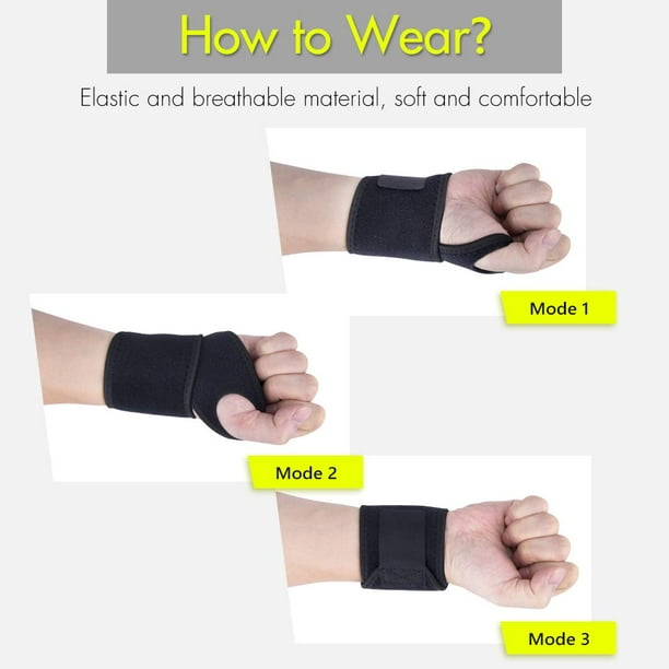 Wrist Brace for Carpal Tunnel, Comfortable and Adjustable Wrist Support  Brace for Arthritis and Tendinitis, Wrist Compression Wrap with Pain Relief  