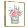 thumbnail image 3 of Designart 'Pink Roses With Gift Box' Farmhouse Framed Canvas Wall Art Print, 3 of 5