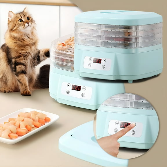 HIBIBUD Freeze Dryer Machine For Home,360° Airflow Food Dehydrator Machine With 6 Trays,Food Dehydrator Machine With Digital Adjustable Timer&Temperature Control,for Beef Fruits Meat (Light blue)