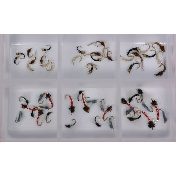 54 Count Midge Fly Fishing Assortment with Case