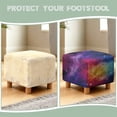 thumbnail image 6 of SCRAWLGOD Starry Sky Print Ottoman Cover, Stretch Soft Ottoman Slipcovers Dustproof Footstool Cover with Nonslip Elastic Bottom for Home Living Room, 6 of 7