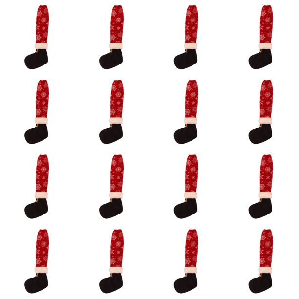 16uds. Funda navideña para silla, calcetines, elfos decorativos para decoración de fiesta en el hogar (pata negra)