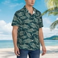 thumbnail image 3 of Honeii Fish Style Print Men’s Hawaiian Shirt,Classic Button-Down Short Sleeve Shirt, for Beach, Vacation, and Outdoor Activities,Large, 3 of 7