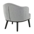 thumbnail image 2 of LumiSource Black Wood, Grey Fabric Ahoy Accent Chair, 2 of 4