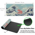 thumbnail image 7 of Extra Large Mouse Pad Blue XXL Mousepad, Big Mouse Pads Office Desk Mats, Desk Pad Mat Waterproof Non-Slip Rubber Base, 35.4 X 15.7 inch for Work/Game/Office/Home Japanese Great Wave Art, 7 of 7