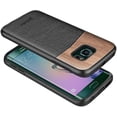 thumbnail image 5 of For Samsung Galaxy S6 Edge Case with [Full Coverage Screen Protector], NageBee Premium [Natural Wood] Canvas Fabrics Heavy Duty Shockproof Hybrid Defender Rugged Durable Case -Wood, 5 of 6