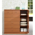 thumbnail image 3 of Pemberly Row Commode Haute à 7 Tiroirs avec 2 Tiroirs Verrouillables, Cerisier, 3 of 5